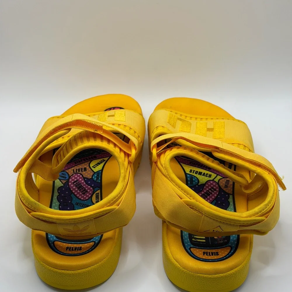Adidas Pharrell Williams Hu Adilette 2.0 Slides Yellow Sandals Mens 8